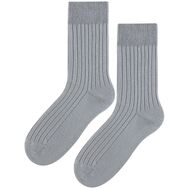 Skarpety bezuciskowe - Comfort Line - szaro niebieski