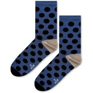 Skarpety Kropki Czerń z Niebieskim