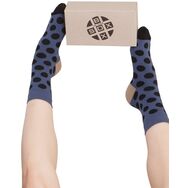 Skarpety Kropki Czerń z Niebieskim