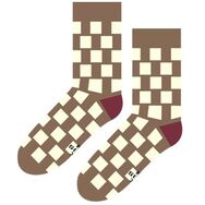 Skarpety w Beżowe Kwadraty
