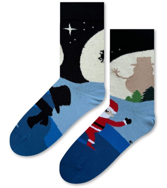 Skarpety z Mikołajem i Bałwanem