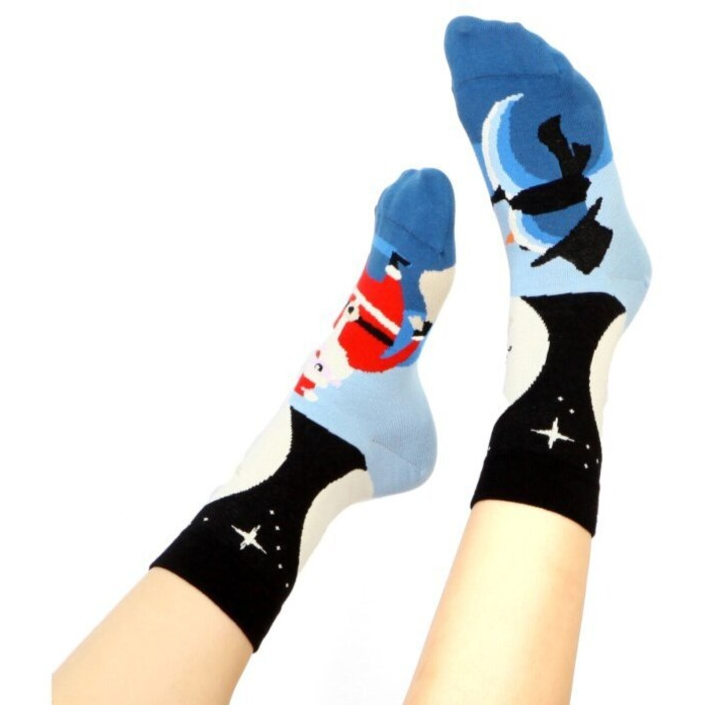 Skarpety z Mikołajem i Bałwanem