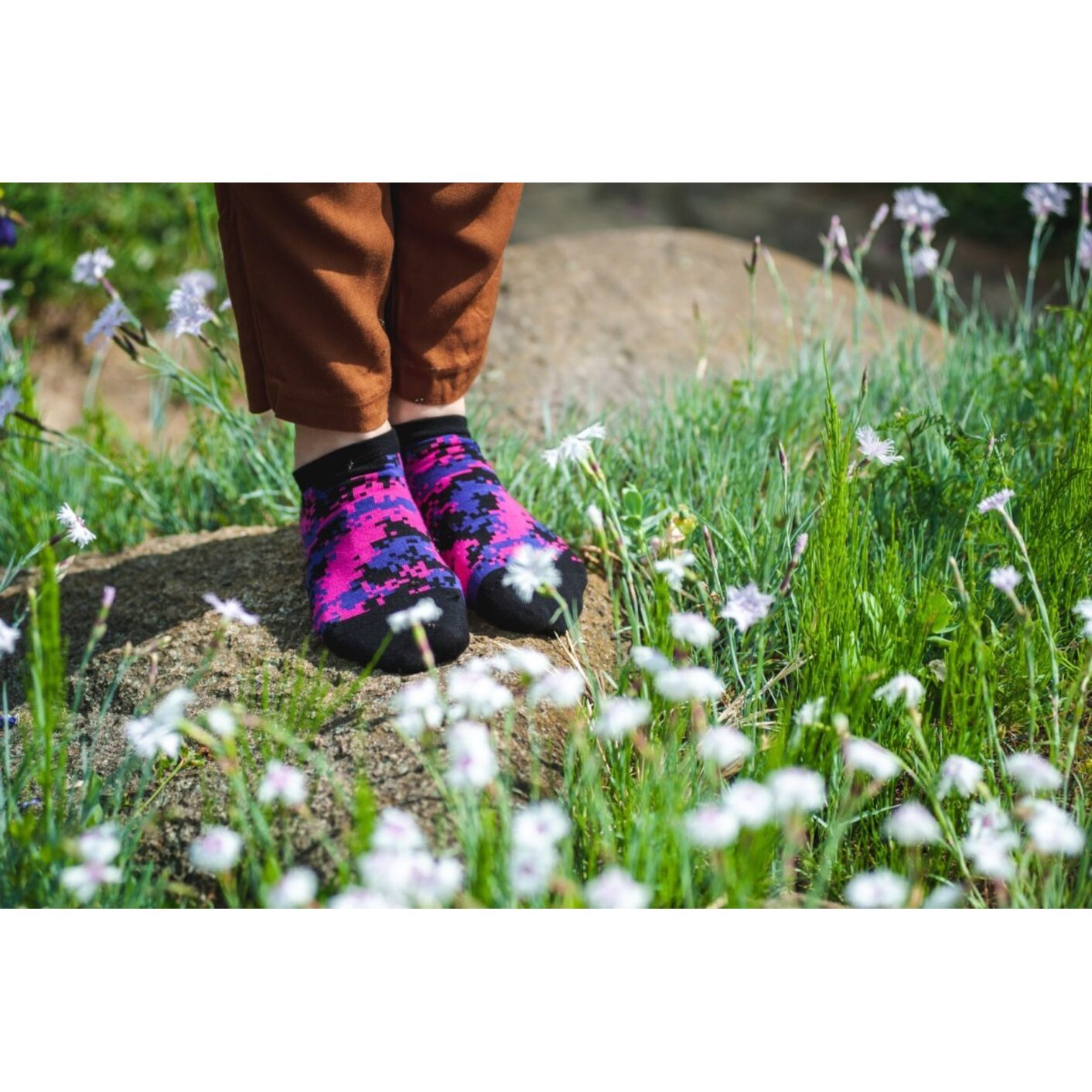 Stopki Cyfrowy Kamuflaż z Fioletem