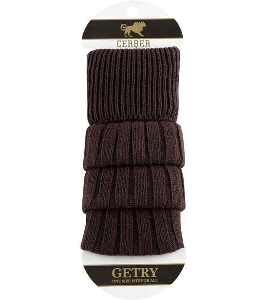 Getry wełniane - ciemny brąz