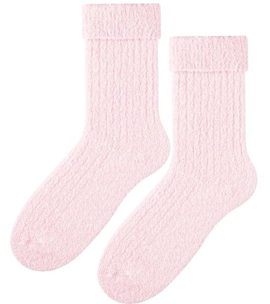 Skarpetki bukla - jasny róż
