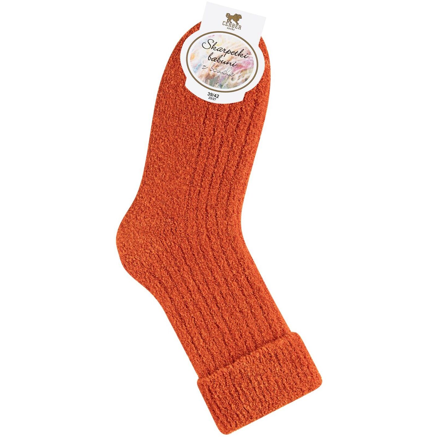 Skarpetki bukla - pomarańcz
