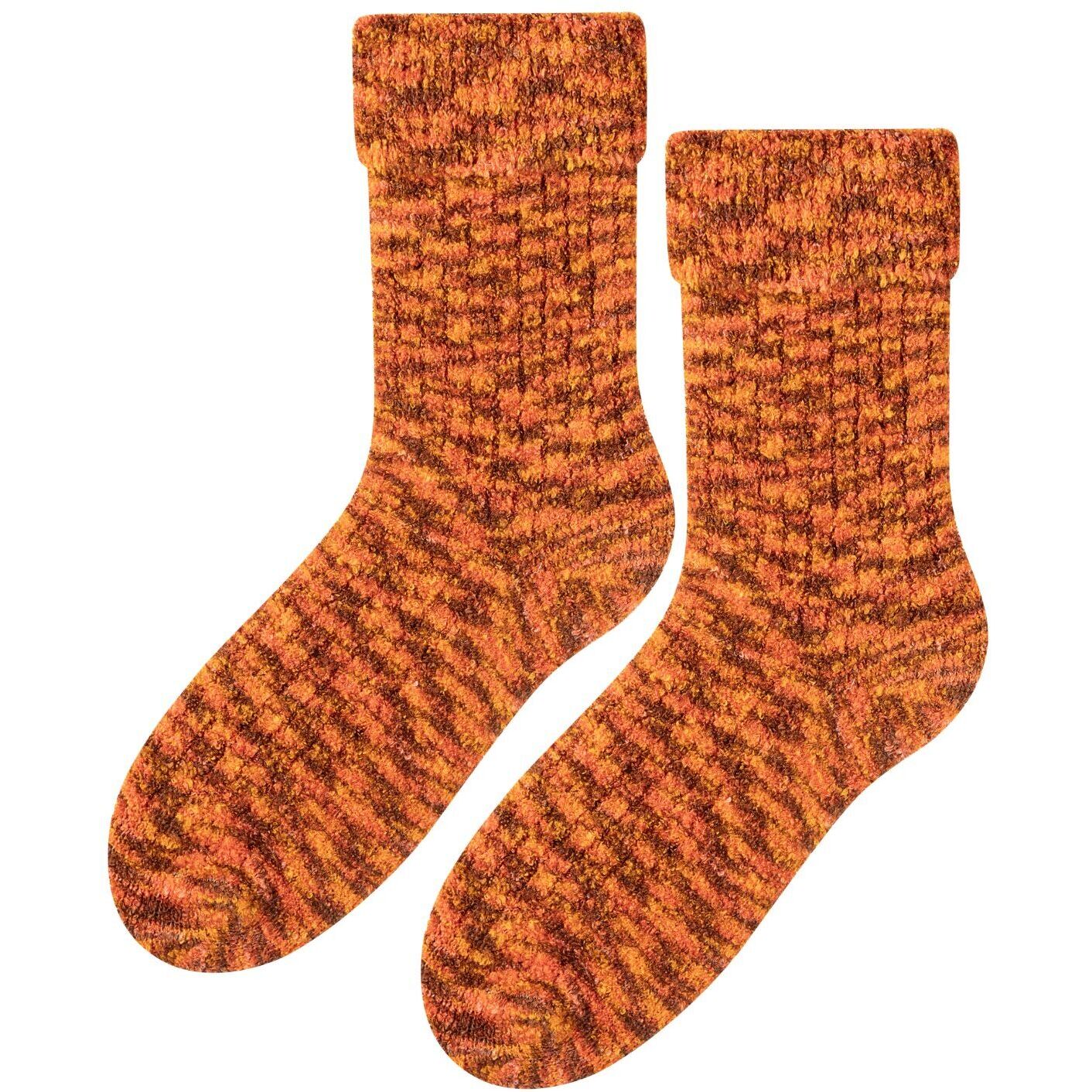 Skarpetki bukla - cynamonowe