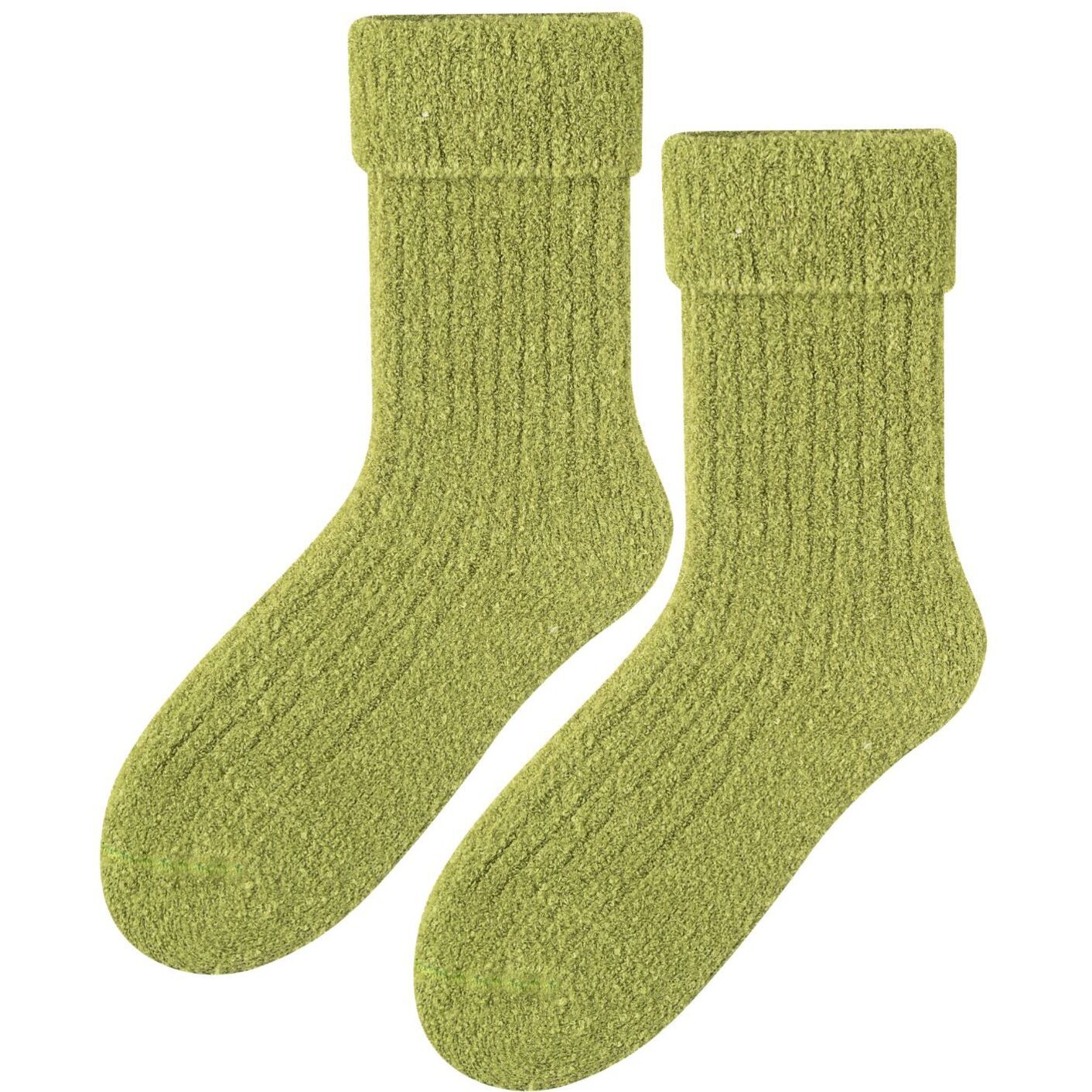 Skarpetki bukla - oliwka
