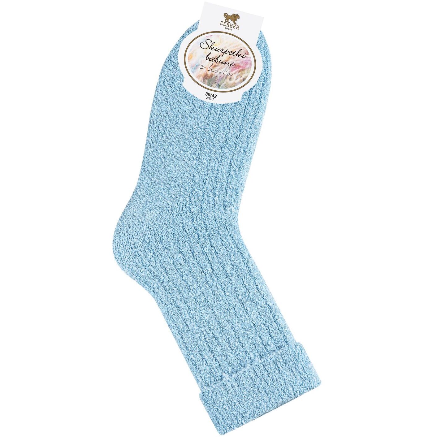 Skarpetki bukla - niebieski