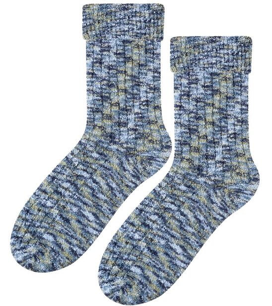 Skarpetki bukla - niebieski melanż
