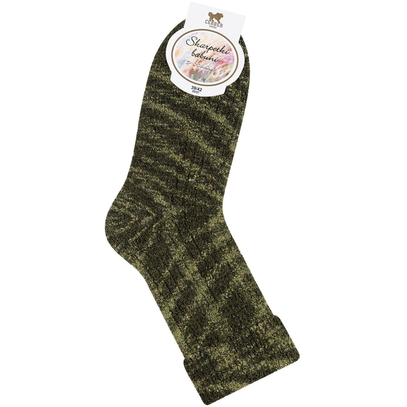 Skarpetki bukla - khaki