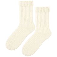 Skarpetki z buklą - ecru