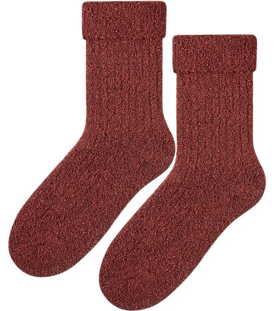 Skarpetki bukla - ceglany