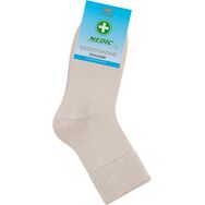 Skarpetki medyczne bezuciskowe frotte - beż