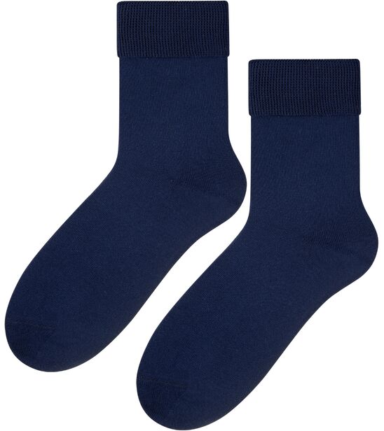 Skarpetki medyczne bezuciskowe frotte - granat