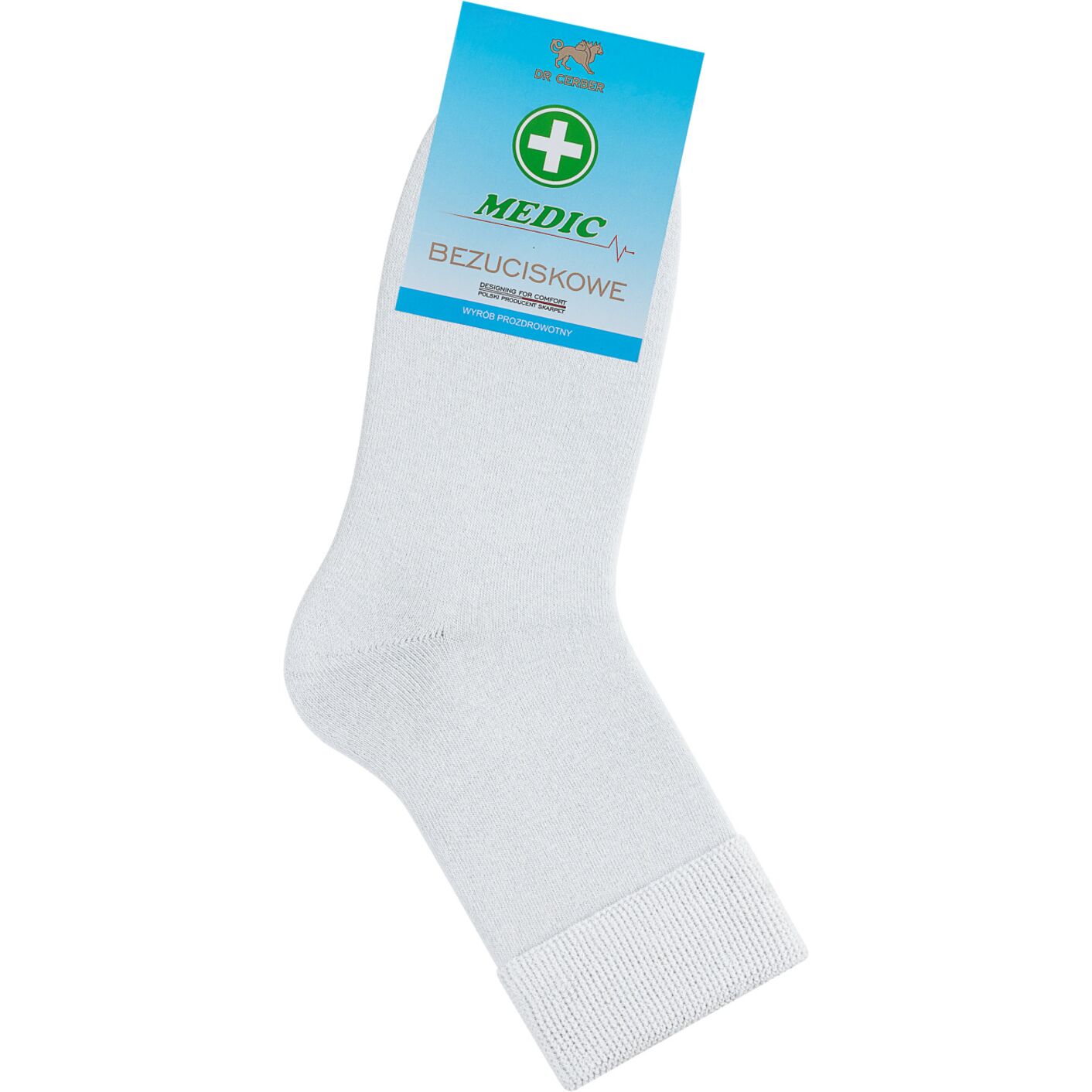 Skarpetki medyczne bezuciskowe frotte - popiel