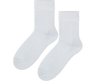 Skarpetki medyczne bezuciskowe frotte - popiel
