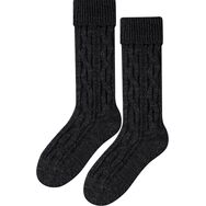 Skarpetki z Wełną - podkolanówki - grafit