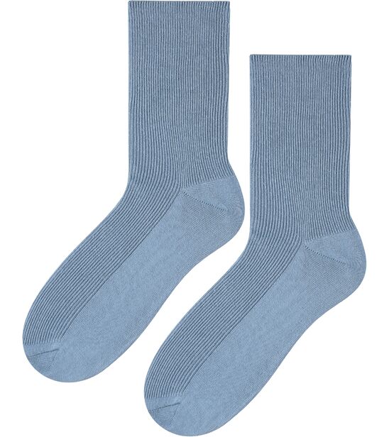 Skarpetki bezuciskowe medyczne profilaktyczne - szaro - niebieskie