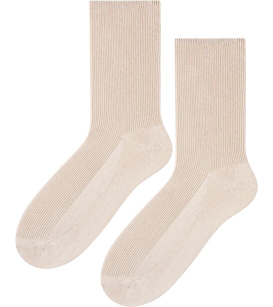 Skarpetki bezuciskowe medyczne profilaktyczne - beż