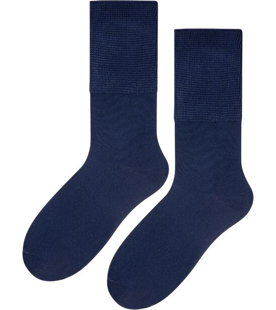 Skarpetki medyczne bezuciskowe bambus - granat