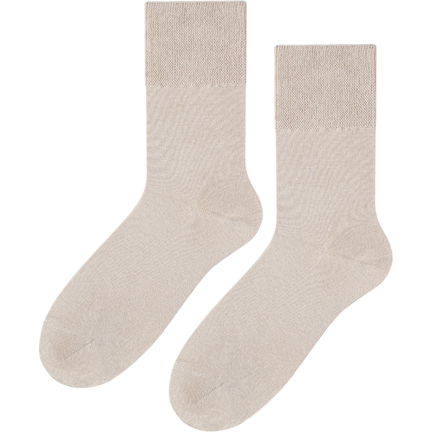 Skarpetki medyczne bezuciskowe bambus - beżowe