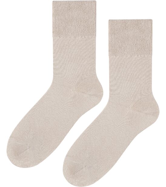 Skarpetki medyczne bezuciskowe bambus - beżowe