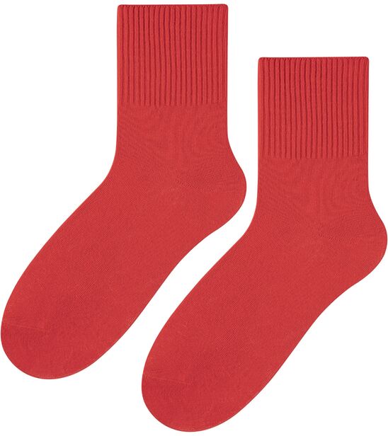 Skarpetki bezuciskowe - damskie - czerwień
