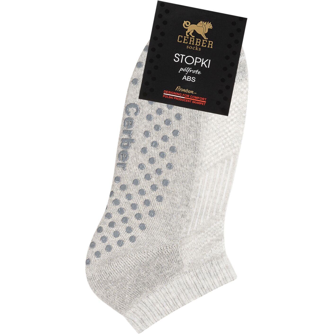 Skarpetki stopki antypoślizgowe - szary melanż