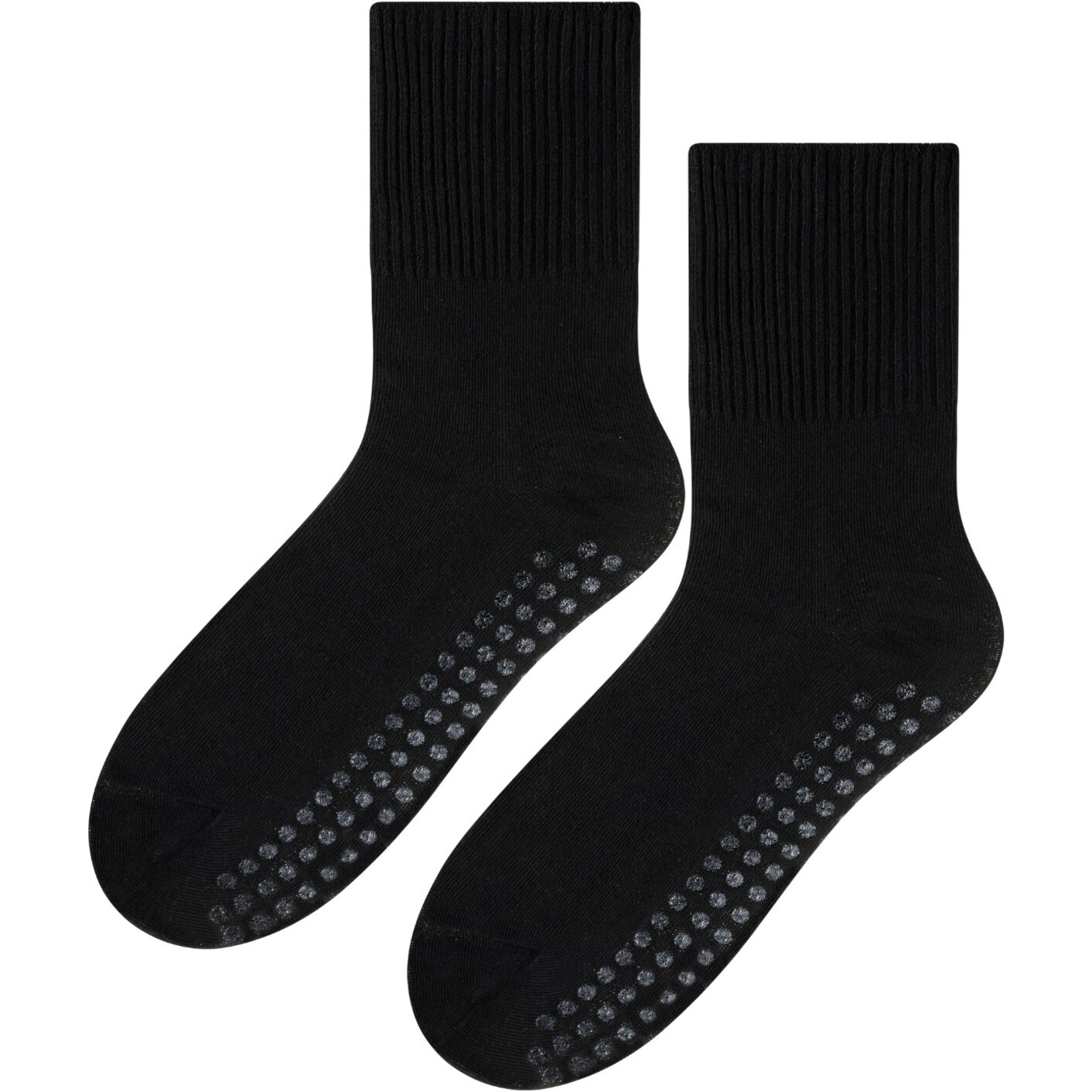 Damskie skarpetki antypoślizgowe, bezuciskowe - czarny