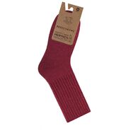 Skarpetki z wełny Merino - bordo (90% naturalnej wełny)