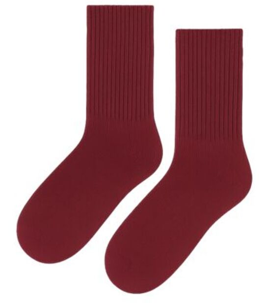 Skarpetki z wełny Merino - bordo (90% naturalnej wełny)